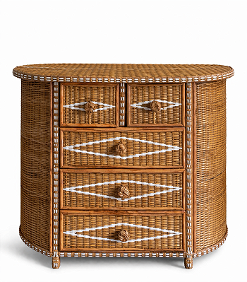 Cômoda junco detalhes em branco G