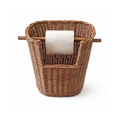 Porta papel higiênico de vime