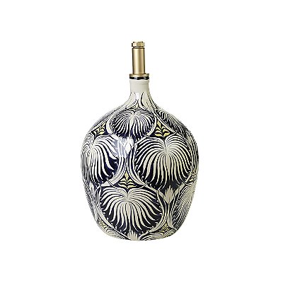 Base abajur garrafão folhas estilizadas