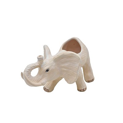 Mini vaso elefante branco