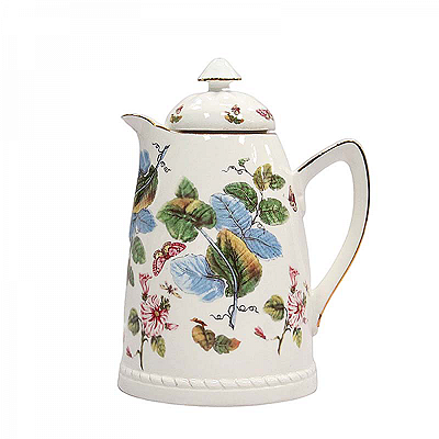 Garrafa térmica porcelana floral