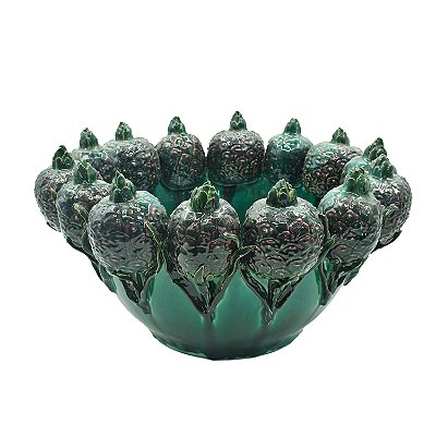 Cachepot Shabby G com abacaxis verde hera