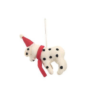 Enfeite árvore Natal cachorro em feltro