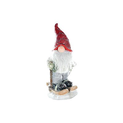 Enfeite Natal gnomo com neve