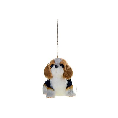 Enfeite árvore Natal cachorro pelúcia para pendurar 1