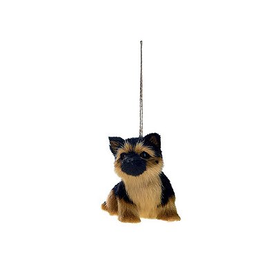 Enfeite árvore Natal cachorro pelúcia para pendurar 5