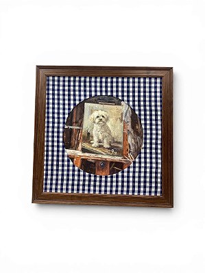 Quadro cachorro Maltês
