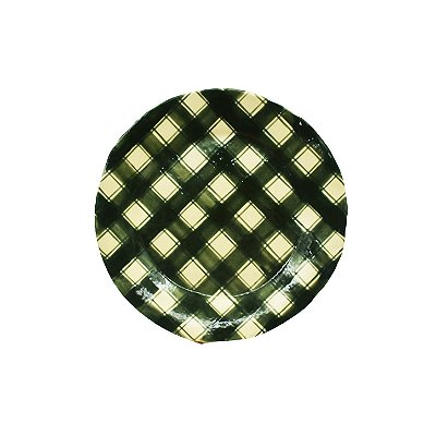 Prato raso xadrez verde musgo