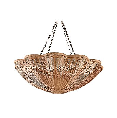 Lustre rattan ondulado P (50 cm diâmetro)