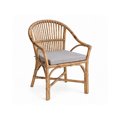 Cadeira Curva de Bambu Natural – Cadeira Artesanal para Sala e Varanda