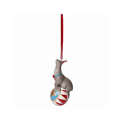 Enfeite natal foca no circo para pendurar