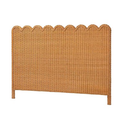 Cabeceira rattan scallop King