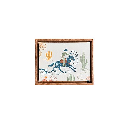 Quadro ilustração estilizada cowboy III (15x20 cm)