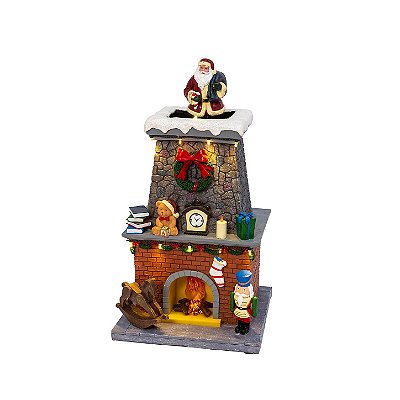 Brinquedo Natal lareira Papai Noel