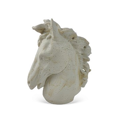 Escultura cavalo em resina tipo mármore