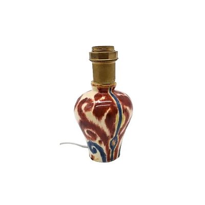 Mini base de abajur de Ikat Azul e Vermelho Zanatta Casa