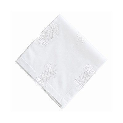Guardanapo Abacaxis Brancos bordados