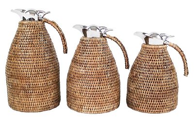 Trio de Garrafas Térmicas Rattan