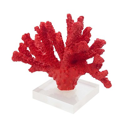 Coral vermelho resina