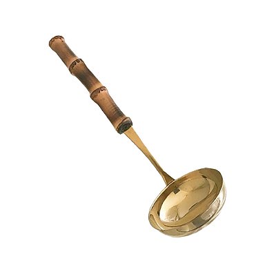 Concha dourada com bambu escuro