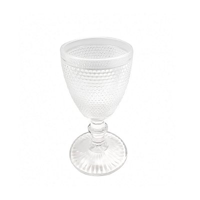 Taça bico de jaca transparente (cj com 6)