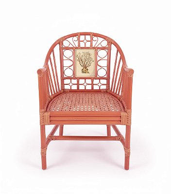 Cadeira chino rouge de fer com coral