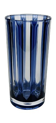 Copo acrílico alto lista azul cj6