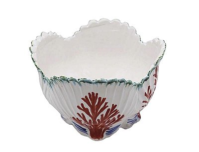 Cachepot palmeira P com desenho de coral Zanatta Casa