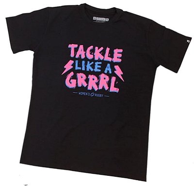 Camiseta Tackle Like a Grrrl Try 73