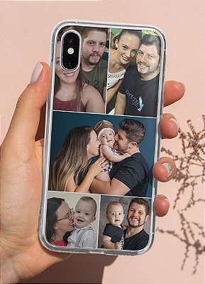 Capinha personalizada com Mosaico de 5 Fotos º