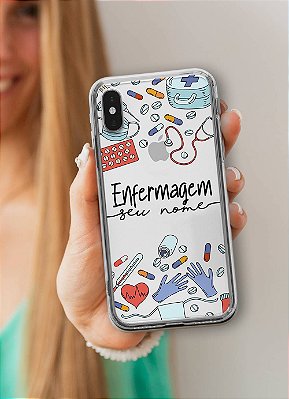 Case personalizada Profissão Enfermagem | ºPersonalize Cód 1