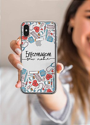 Case personalizada Profissão Enfermeira | ºPersonalize - Cód 2