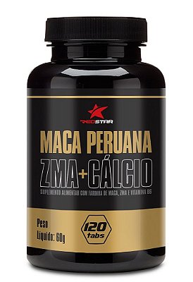 Maca Peruana + ZMA + Cálcio - 120 Tabs - Red Star