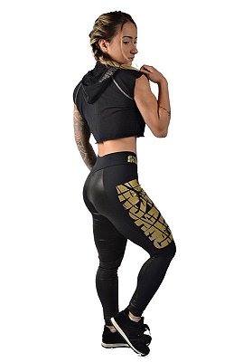 Legging com Cirrê Destroyer Dourado