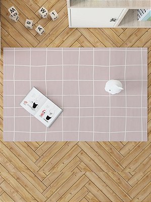 Tapete Playmat Grid Rosa