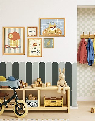 Adesivo Decorativo Cercadinho - Verde Escuro