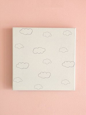 Quadrinho Canvas 25x25 Selva Nuvens