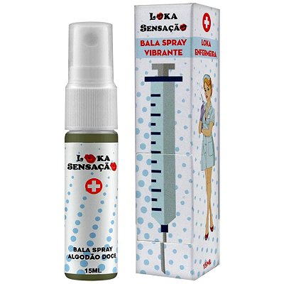 Loka Enfermeira Gel Spray Vibrante Algodão Doce 15ml Loka Sensação