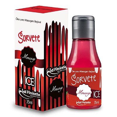 Gel Beijável Sorvete Ice 35ml La Pimienta - Morango