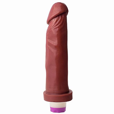 Pênis Vibrador 24 X 5,3 Cm Soul Sex - Chocolate