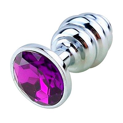 Plug Anal De Aço Inoxidável Colmeia Tamanho G Sexy Import - Roxo