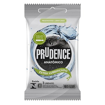 Preservativos Anatômico Extra Lubrificado Com 3 Unidades Prudence