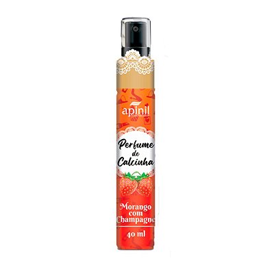 Perfume De Calcinha Aromático 40ml Apinil Cosméticos - Morango Com Champanhe