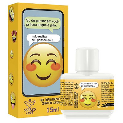 Emoji Do Prazer Indo Realizar Seu Pensamento Gel Retardante Masculino 15ml Segred Love