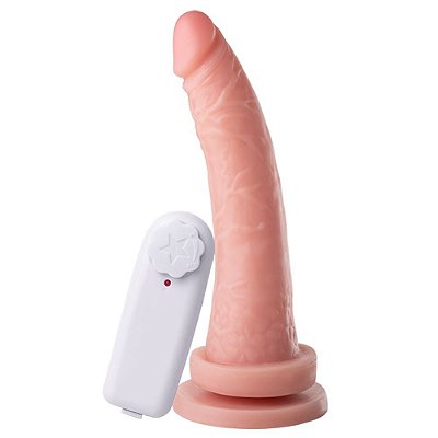 Pênis Com Vibrador E Ventosa 18,3 X 4,2 Cm Soulsex - Bege