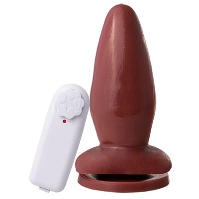 Plug Anal Com Vibrador E Ventosa 13,5 X 5,3 Cm Soul Sex - Chocolate