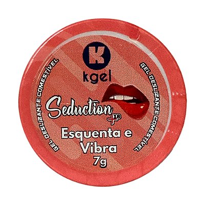 Seduction+18 Esquenta E Vibra Gel Deslizante Comestível 7g K Gel