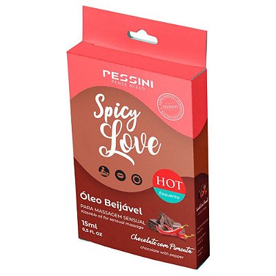 Gel Comestével Spicy Love Hot 15ml Pessini - Chocolate Com Pimenta