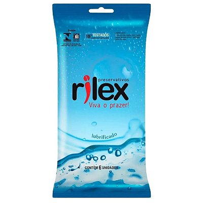 Preservativo Lubrificado Com 06 Unidades Rilex