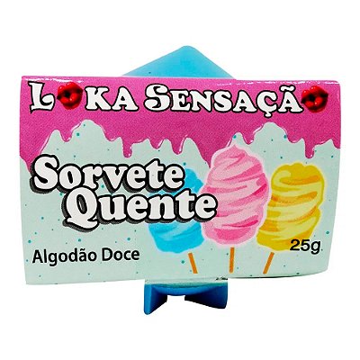 Vela Sorvete Quente 25g Loka Sensação - Algodão Doce